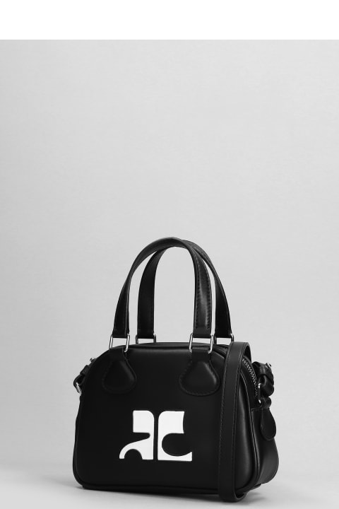 Courrèges for Women Courrèges Bowling Shoulder Bag In Black Leather