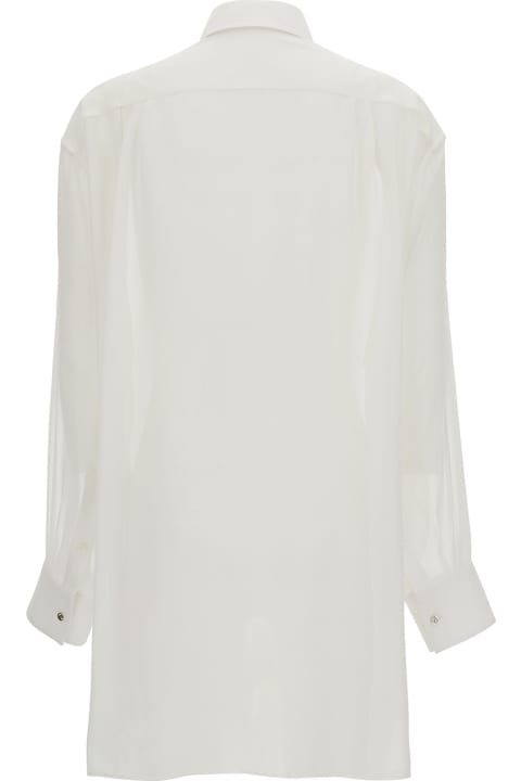 Fashion for Women Stella McCartney Oversized White Tuxedo Shirt In Silk Woman