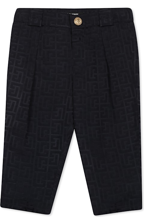 Balmain لـ Kids Balmain Blue Trousers For Baby Boy With Maze