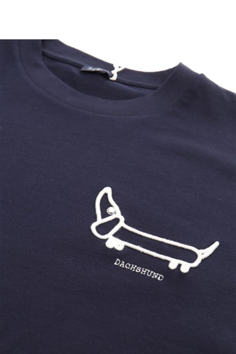 Il Gufo T-Shirts & Polo Shirts for Boys Il Gufo Blue T-shirt Woth Pattern