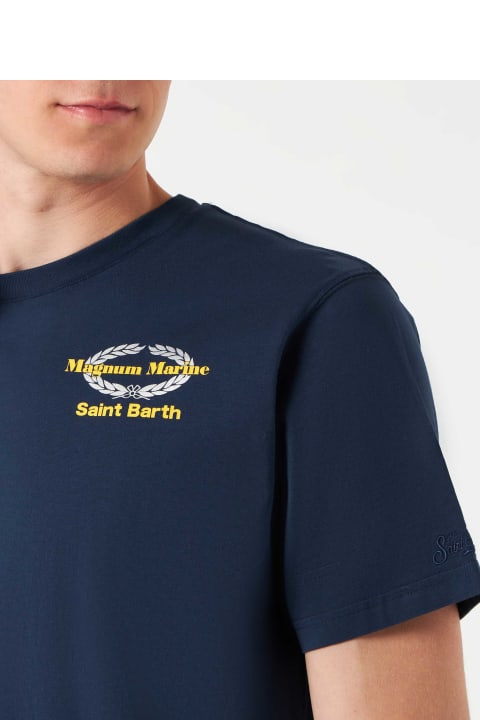 Fashion for Men MC2 Saint Barth Man Cotton T-shirt With Magnum Marine Print | Magnum Marine Special Edition
