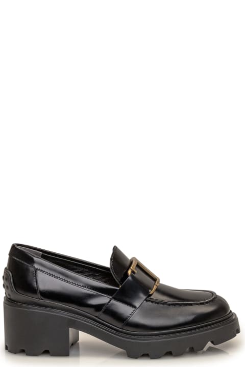 Tod's High-Heeled Shoes for Women Tod's T-plaque Block Heel Loafers