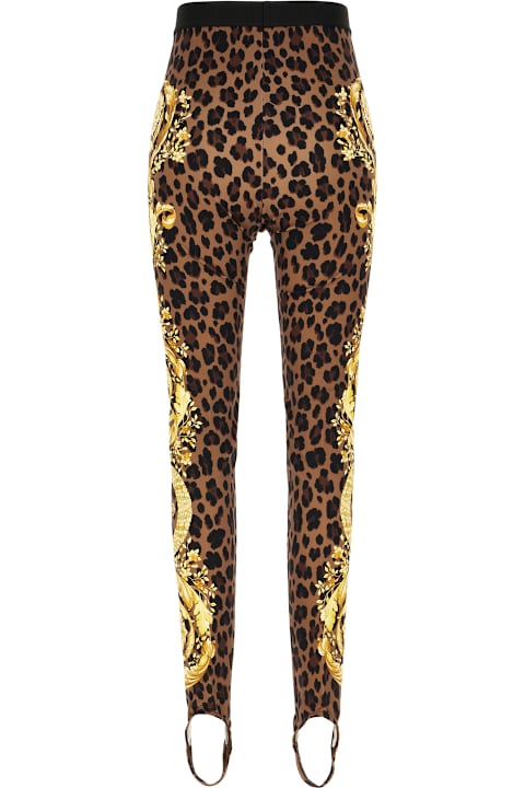 Pants & Shorts for Women Versace Printed Stretch Nylon Leggings