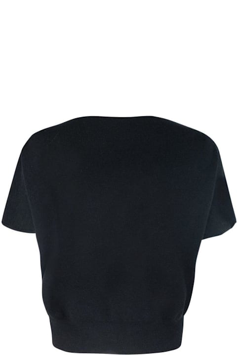 Sweaters for Women Parosh Boat-neck Short-sleeved Jumper