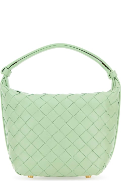 ウィメンズ トートバッグ Bottega Veneta Mint Green Leather Micro Candy Wallace Handbag