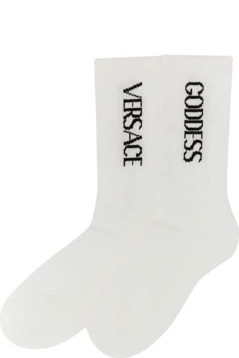 ウィメンズ Versaceのランジェリー＆パジャマ Versace Socks With Logo