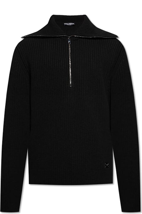 Dolce & Gabbana Sweaters for Men Dolce & Gabbana Dolce & Gabbana Wool Sweater With Wide Collar