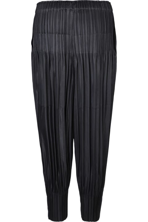 Issey Miyake Pants & Shorts for Women Issey Miyake Fluffy Pleats Please Black Trousers