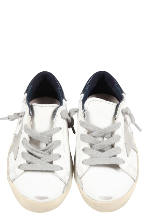 White ''super Star'' Sneakers For Kids With Logo