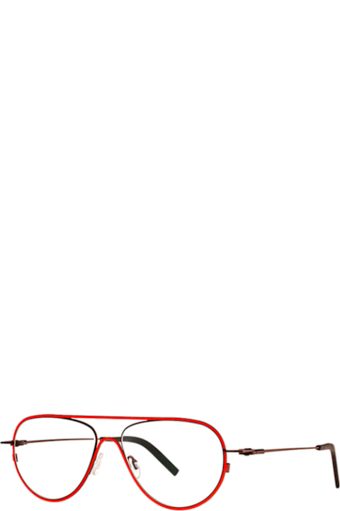 Theo Eyewear for Kids Theo Eyewear Theo Eyewearisohypse 387 Fluo Red/ Burnt Matte Glasses