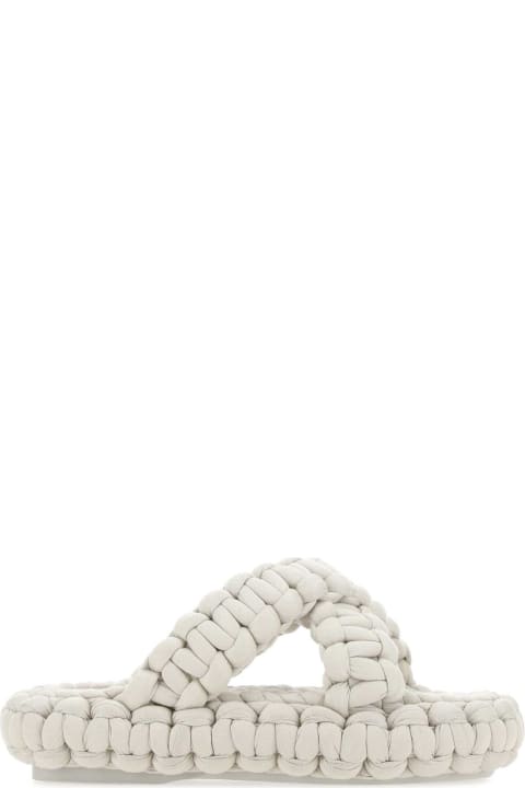 Chloé Shoes for Women Chloé Ivory Stretch Fabric Kamy Slippers