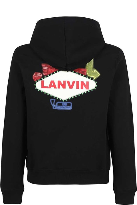 Lanvin Fleeces & Tracksuits for Men Lanvin Printed Hooded Sweatshirt