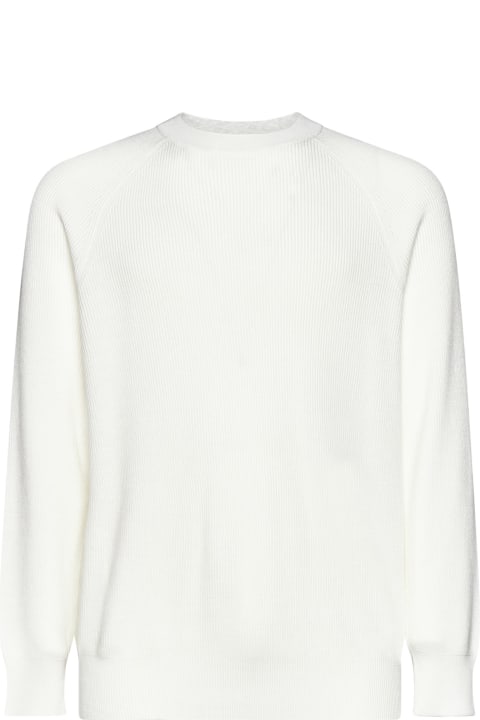 Brunello Cucinelli for Men Brunello Cucinelli Cotton Rib Sweater With Raglan Sleeve