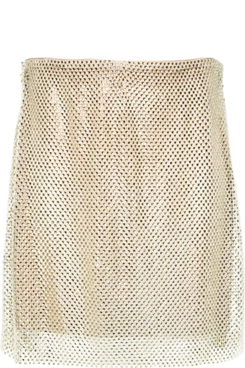 Philosophy di Lorenzo Serafini for Women Philosophy di Lorenzo Serafini Gold All-over Crystal Embellishment Skirt