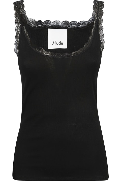 Allude Topwear for Women Allude Floral Laced Tank Top