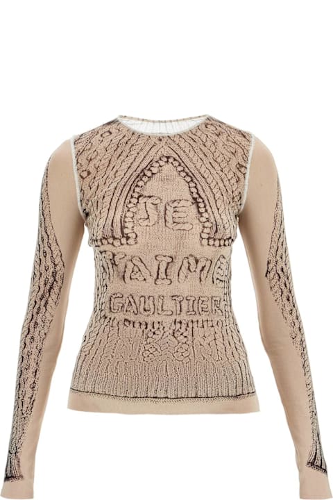 Jean Paul Gaultier ملابس علوية لـ السيدات Jean Paul Gaultier Mesh 'je T'aime'