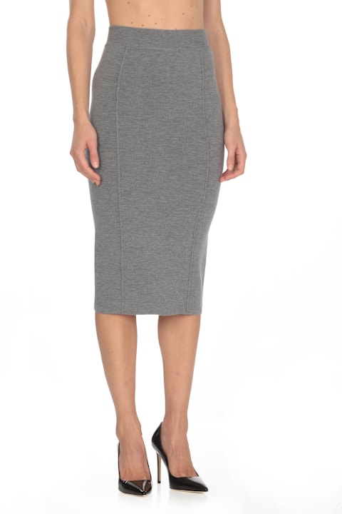 Homeware Pinko Logo Stitched Midi Skirt Pinko
