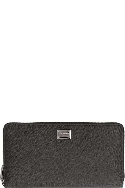 Sale for Men Dolce & Gabbana Leather Zip Around Wallet