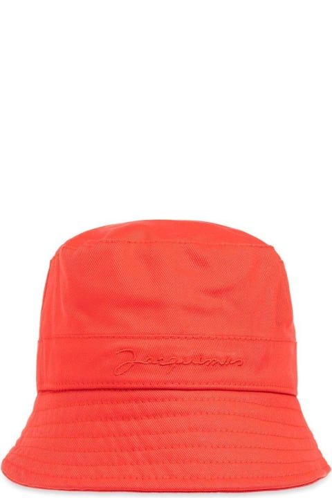 Jacquemus Accessories & Gifts for Boys Jacquemus L'enfant Logo Embroidered Narrow Brim Bucket Hat