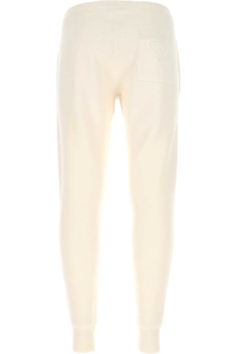 Prada Clothing for Men Prada Ivory Stretch Cashmere Blend Joggers