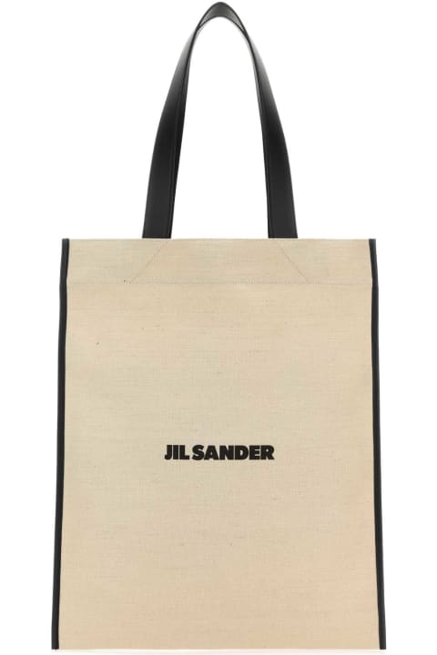 Jil Sander Totes for Women Jil Sander Sand Canvas Shopping Bag