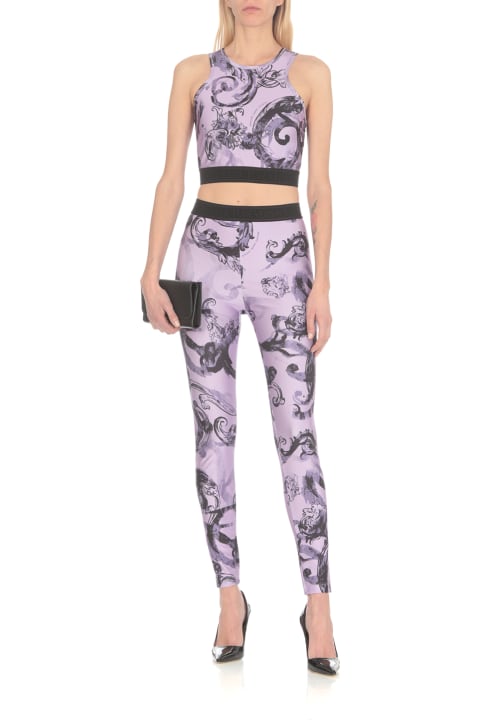 Versace Jeans Couture for Women Versace Jeans Couture Watercolor Baroque Leggings