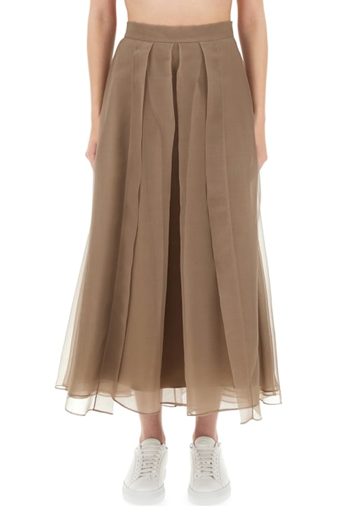 Brunello Cucinelli for Kids Brunello Cucinelli "paneled Circle" Skirt