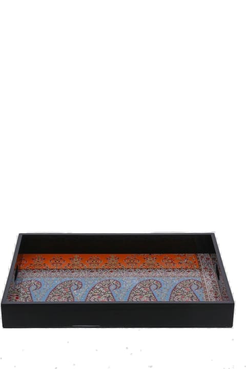 Luggage for Women Etro Paisley Printed Rectangle Tray