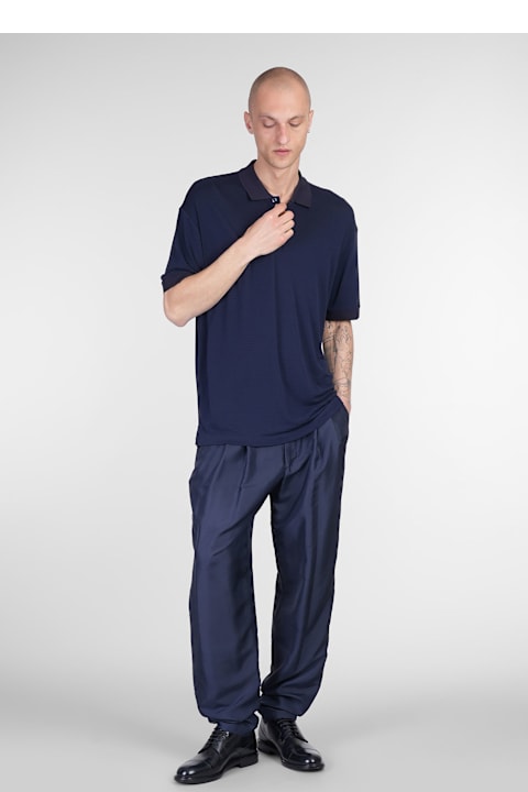 Giorgio Armani for Men Giorgio Armani Pants In Blue Silk