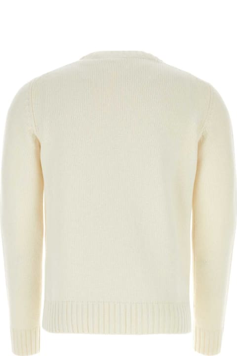 Prada Men Prada Ivory Wool Blend Sweater