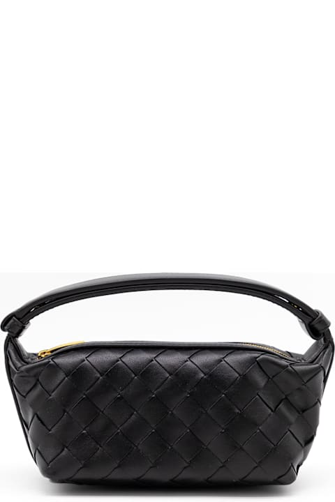 Bottega Veneta Bags for Women Bottega Veneta Black Leather East West Wallace Crossbody Bag