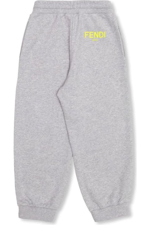 Fendi Bottoms for Girls Fendi Logo Printed Drawstring Sweatpants