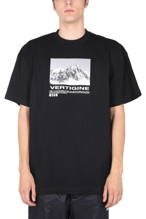 MSGM for Men MSGM T-shirt With Vertigo Print