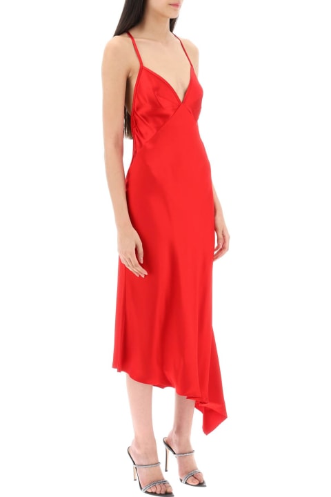 Fashion for Women N.21 Satin Slip Dress With Asymmetrical Hem