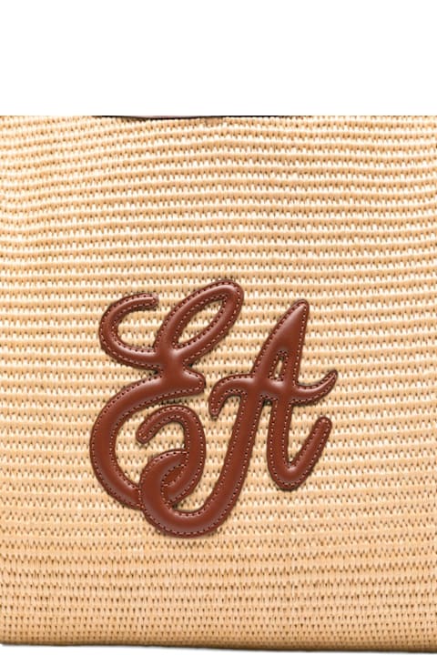 Homeware Emporio Armani Medium Straw Tote Bag