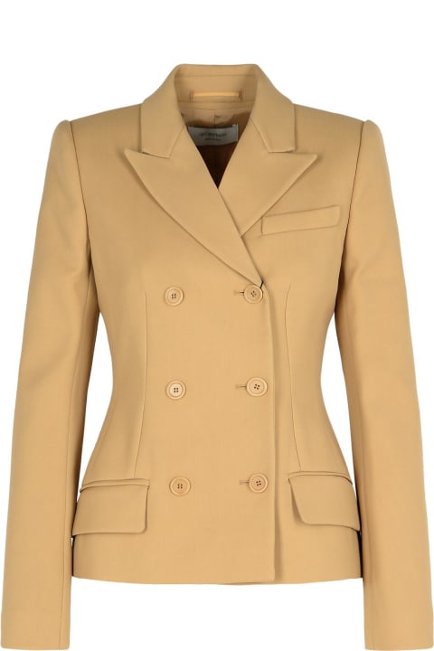 SportMax Coats & Jackets for Women SportMax 'cablo' Beige Cotton Blend Blazer