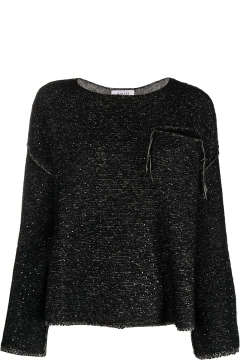 Crew Neck Sweater With Strass