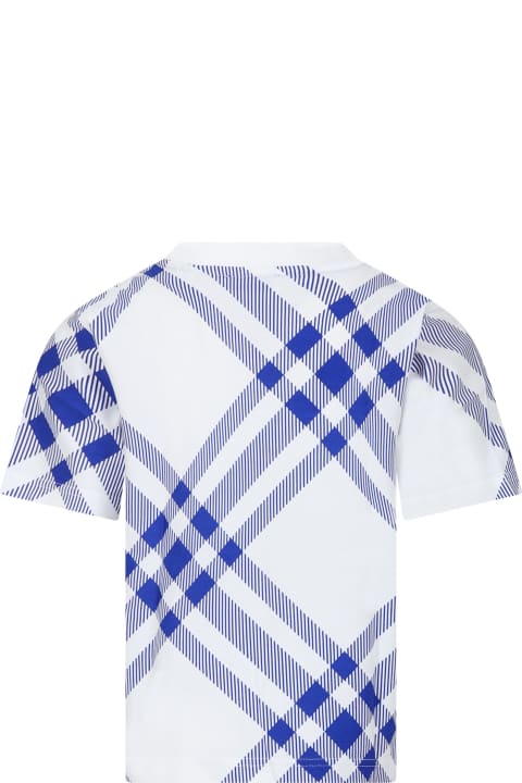 Burberryのボーイズ Burberry T-shirt Per Bambini Con Check All-over