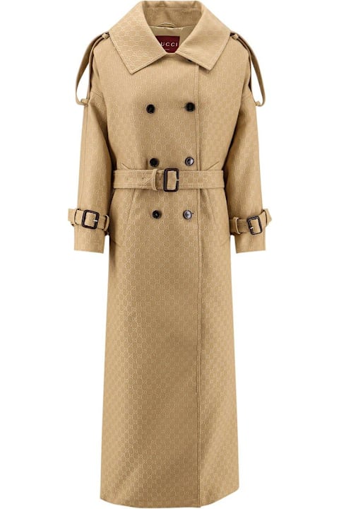 Gucci Clothing for Women Gucci Gg Crêpe Double-breasted Coat