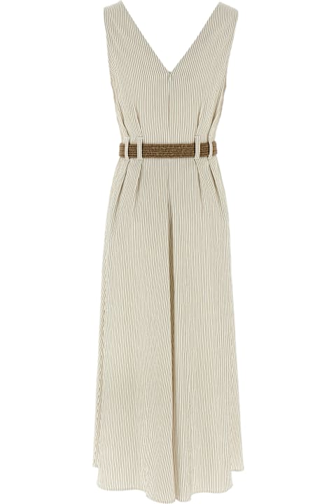 Brunello Cucinelli Dresses for Women Brunello Cucinelli Precoius Shoulder Detail Dress