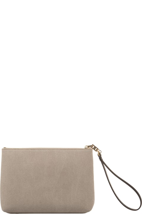 Givenchy Clutches for Women Givenchy Givenchy Clutch Bag In Army Beige Canvas