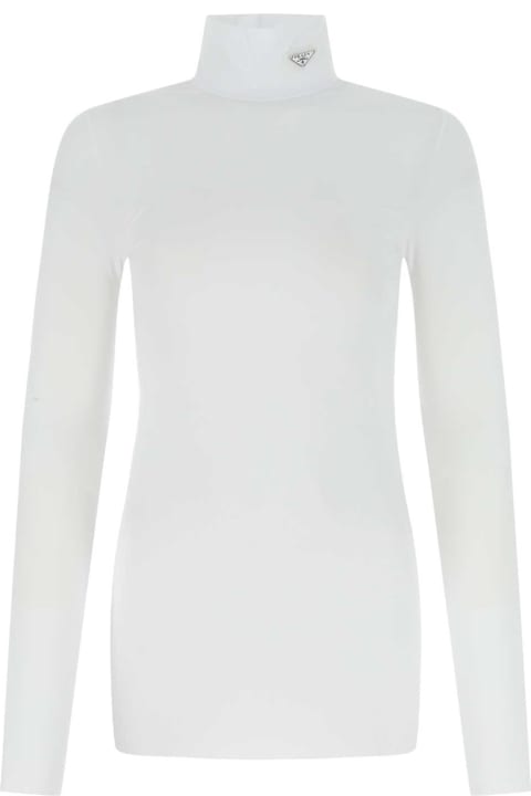 Prada Fleeces & Tracksuits for Women Prada White Stretch Nylon Top