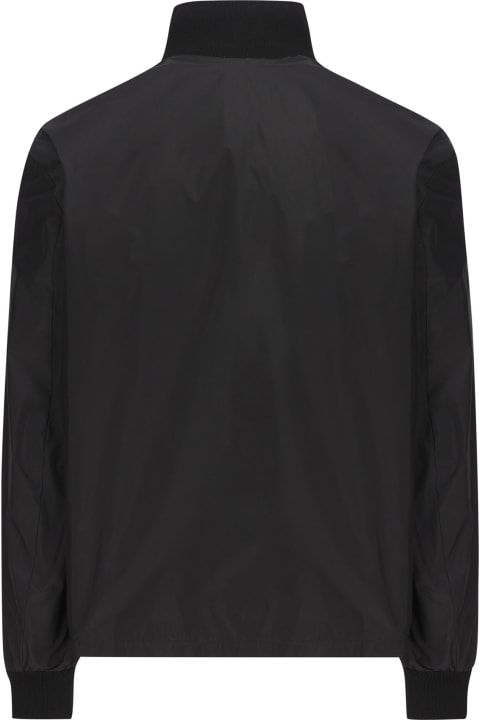 Blouson In Silk Blend With Zip And Logo