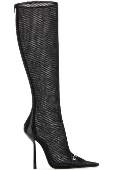 Fashion for Women Saint Laurent Black Mesh Oxalis Boots