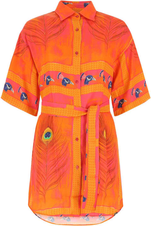 ウィメンズ Dépendanceのワンピース＆ドレス Dépendance Printed Satin Shirt Dress