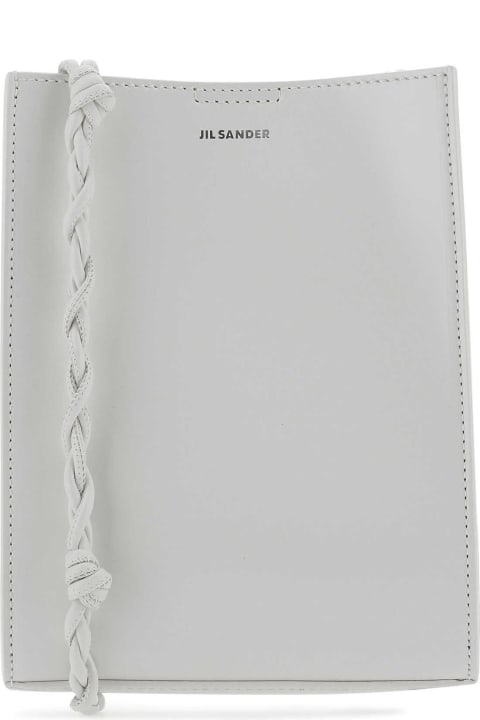 Jil Sander for Women Jil Sander Light Grey Leather Small Tangle Shoulder Bag