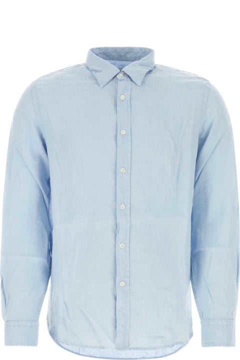 Woolrich for Men Woolrich Light-blue Linen Shirt
