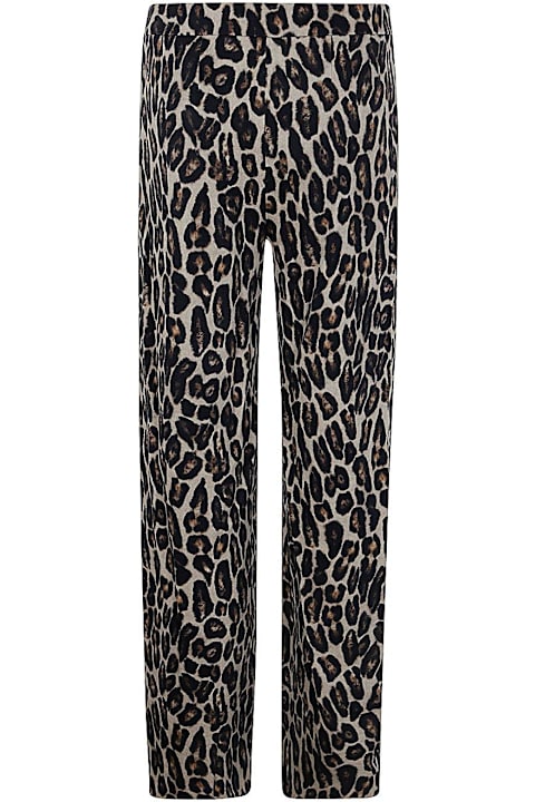Theory Pants & Shorts for Women Theory Stretch Leopard Relaxed Straight Pants