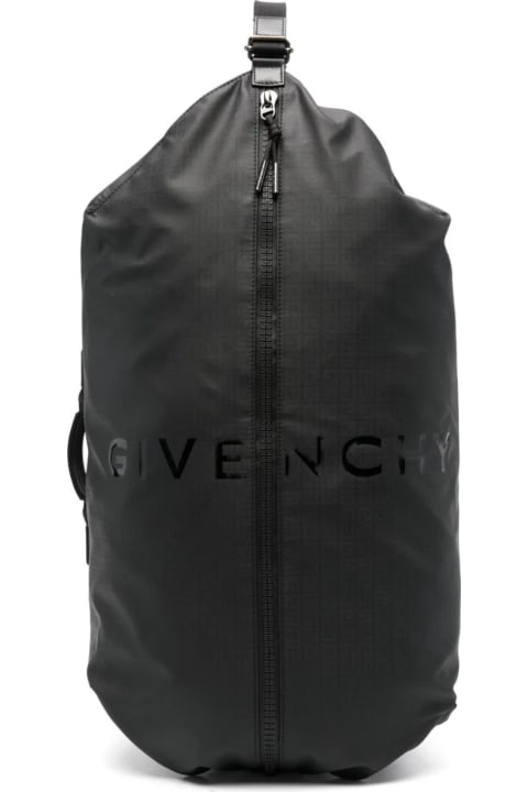メンズ Givenchyのバックパック Givenchy G-zip Backpack In Black 4g Nylon