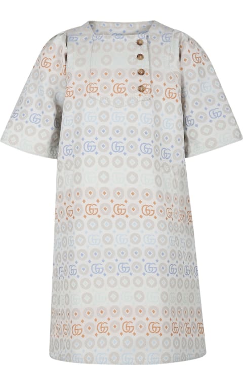 Fashion for Kids Gucci Ivory Dress For Girl With Double G